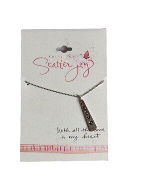 Kathy Davis Scatter Joy LOVE Silver Plate Pendant Necklace NEW